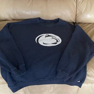 Men's Navy Blue Penn State Graphic Sweatshirt.  Russel athletic. Size large.
